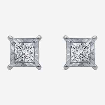 1/6 CT. T.W. Mined White Diamond 5.6mm Stud Earrings