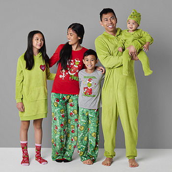 Grinch Christmas Pajamas - Matching Family Adult Kids Pajama Sets 