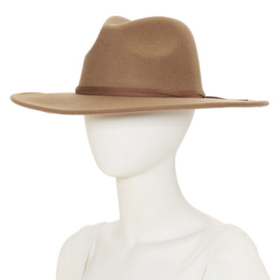 a.n.a Suede Fabric Trim Womens Panama Hat