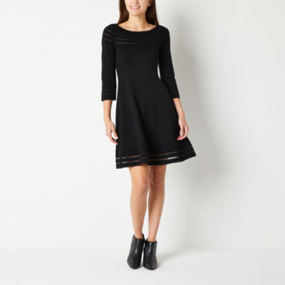 Jessica Howard 3/4 Sleeve Sweater Dress