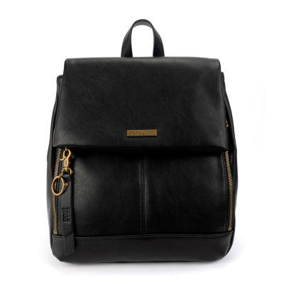 Frye black outlet leather backpack