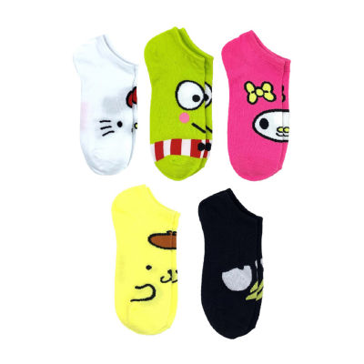 5 Pair Hello Kitty Low Cut Socks Womens
