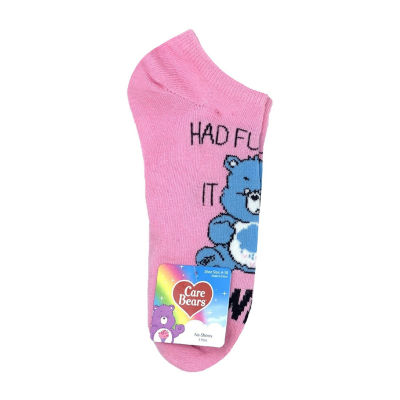 5 Pair Care Bears Low Cut Socks Womens