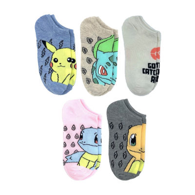 5 Pair Pokemon Low Cut Socks Womens
