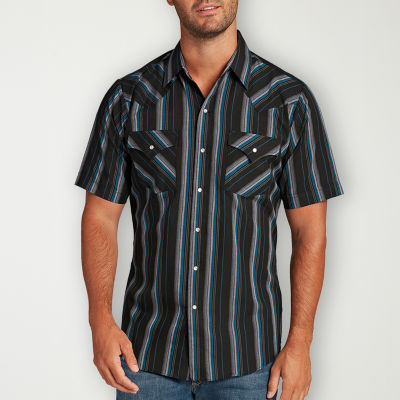 Ely Cattleman Stripe Mens Short Sleeve Western Shirt