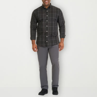 Van Heusen Big and Tall Mens Regular Fit Long Sleeve Plaid Button-Down Shirt