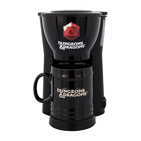 Uncanny Brands Dungeons & Dragons Single Cup Coffee Maker With Mug, One Size, Black