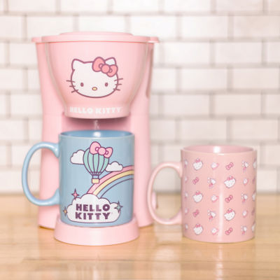 Uncanny Brands Hello Kitty Coffee Maker Gift Set With 2 Mugs
