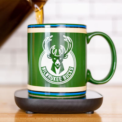 Uncanny Brands NBA Milwaukee Bucks Logo Mug Warmer With Mug - Auto Shut On/Off