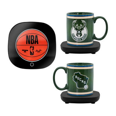 Uncanny Brands NBA Milwaukee Bucks Logo Mug Warmer With Mug - Auto Shut On/Off