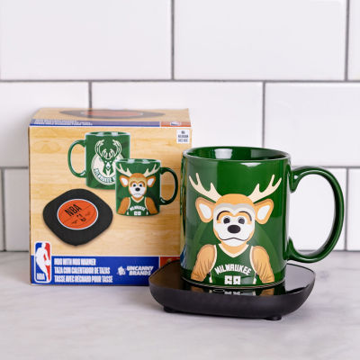 Uncanny Brands NBA Milwaukee Bucks Bango Mascot Mug Warmer With Mug - Auto Shut On/Off