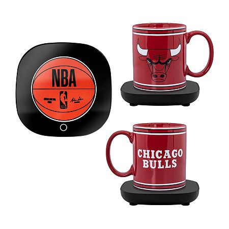 Uncanny Brands NBA Chicago Bulls Logo Mug Warmer With Mug - Auto Shut On/Off, One Size, Red