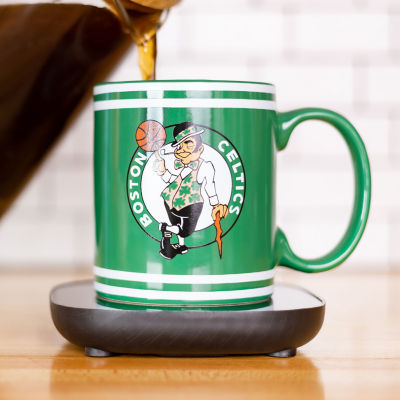 Uncanny Brands NBA Boston Celtics Logo Mug Warmer With Mug - Auto Shut On/Off