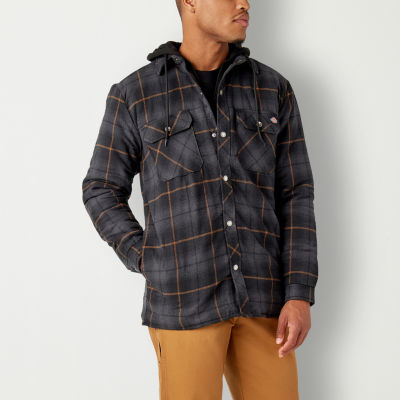 Dickies Plaid Mens Hooded Midweight Work Jacket