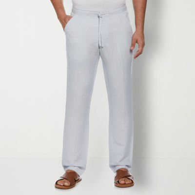Cubavera 32" Inseam Linen Blend Mens Classic Fit Drawstring Pants