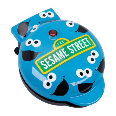 Uncanny Brands Cookie Monster Mini Waffle Maker - Sesame Street Kitchen Appliance