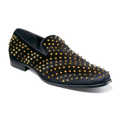 Stacy Adams Mens Sabert Spike & Stud Square Toe Slip-On Shoe