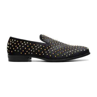 Stacy Adams Mens Sabert Spike & Stud Square Toe Slip-On Shoe