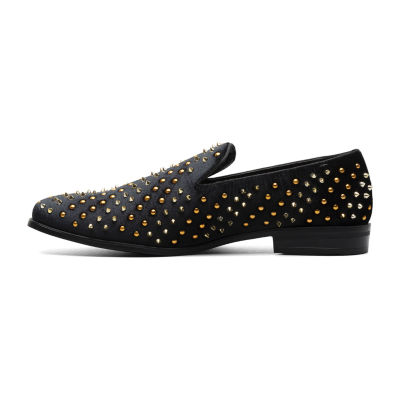 Stacy Adams Mens Sabert Spike & Stud Square Toe Slip-On Shoe