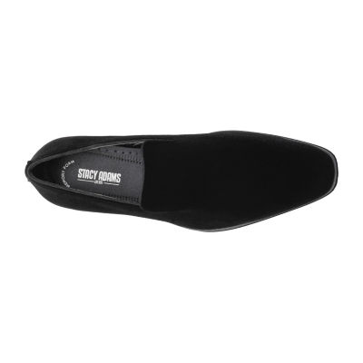 Stacy Adams Mens Savian Velour Plain Square Closed Toe Slip-On Shoe