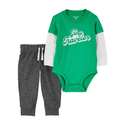 Carter's Baby Boys 2-pc. Crew Neck Long Sleeve Bodysuit Set