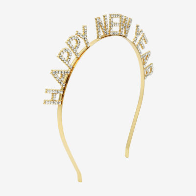 Bijoux Bar Gold Tone Happy New Year Womens Headband