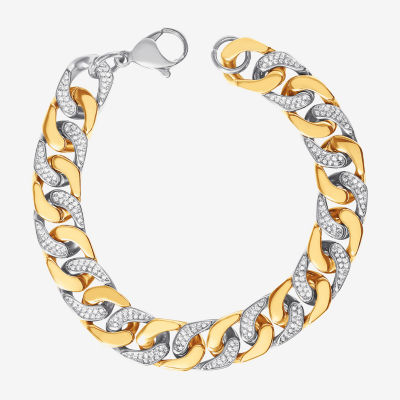 Mens Stainless Steel 9 Inch Curb Chain Bracelet