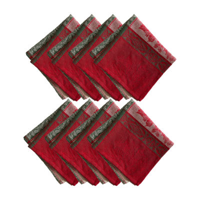 Elrene Home Fashions Prestige Poinsettia Jacquard 4-pc. Napkins