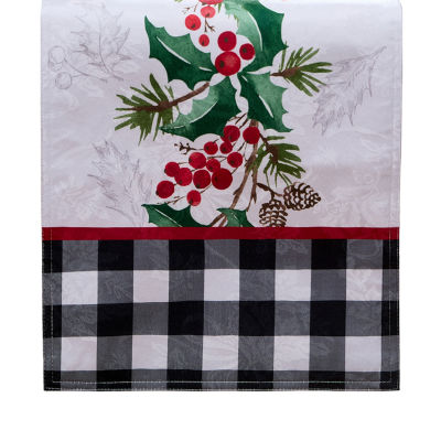 Elrene Home Fashions Holly Farmhouse Charm Holiday Fabric Table Runners