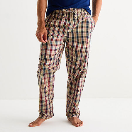 St. John's Bay Mens Poplin Big And Tall Pajama Pants In Multi