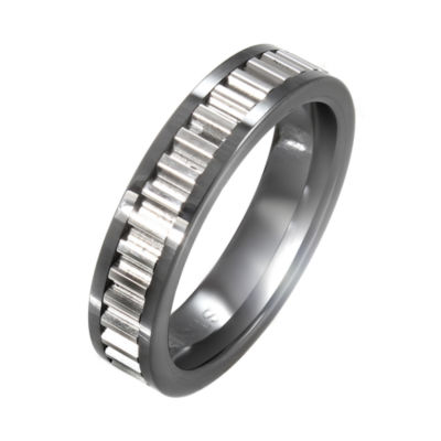 Stainless Steel Textured Inlay Band