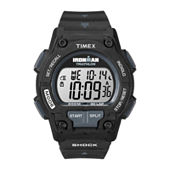 カプレヘンション 黒 Timex® Ironman Mens Black Resin Strap 30-Lap Watch T5K8229J