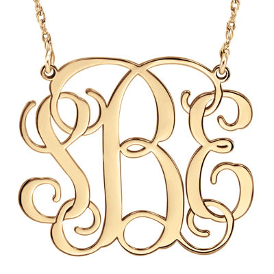 Personalized 30mm Vine Monogram Necklace