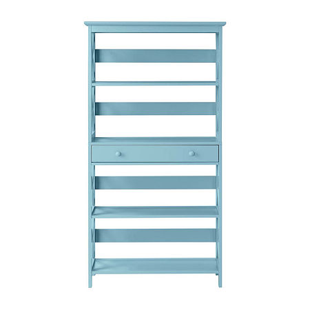 Oxford 5-Shelf Bookcase, One Size, Blue