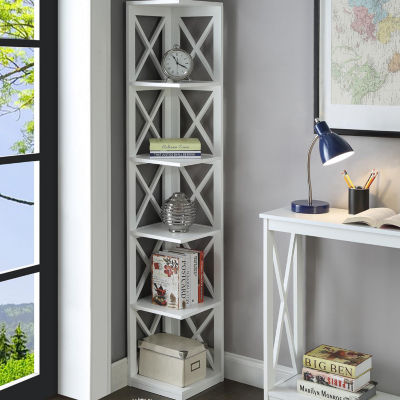 Oxford 5-Shelf Corner Bookcase