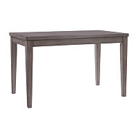 Corliving New York Dining Collection Rectangular Wood-Top Dining Table, One Size, Gray