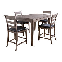 Corliving New York Dining Collection 5-pc. Counter Height Rectangular Dining Set, One Size, Black