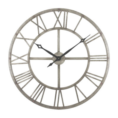 Gray Samson Metal Wall Clock, Color Gray JCPenney
