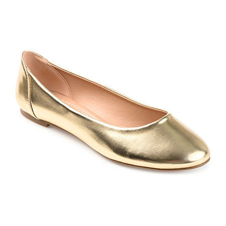Journee Collection Kavn Womens Round Ballet Flats, 7 Wide, Yellow