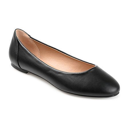 Journee Collection Kavn Womens Round Ballet Flats, 11 Wide, Black