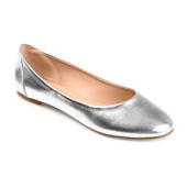 Womens hot sale silver flats