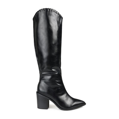 Journee Collection Womens Daria Wide Calf Stacked Heel Riding Boots