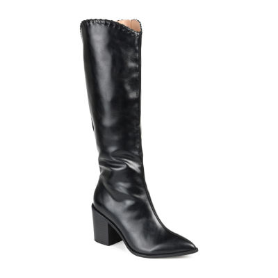 Journee Collection Womens Daria Extra Wide Calf Stacked Heel Riding Boots