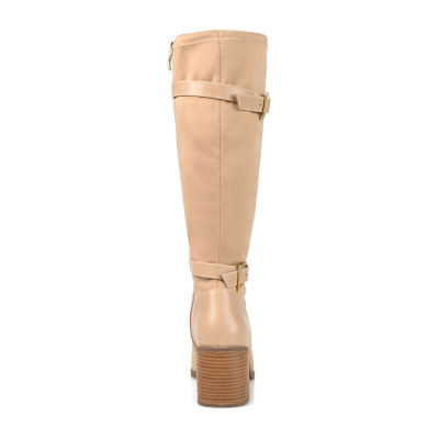 Journee Collection Womens Gaibree Stacked Heel Riding Boots