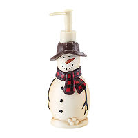 Avanti Snowmen Gathering Soap Dispenser, One Size, Beige