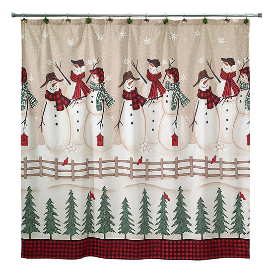 Avanti Snowman Gathering Shower Curtain