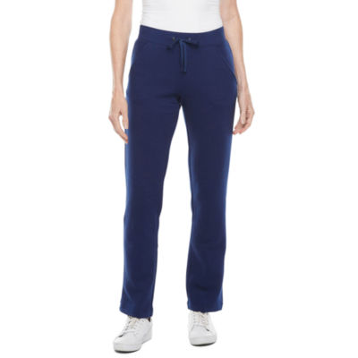 St. John's Bay Fleece Womens Mid Rise Straight SweatpantTall JCPenney
