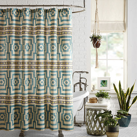 Justina Blakeney Hypnotic Shower Curtain, One Size, Blue