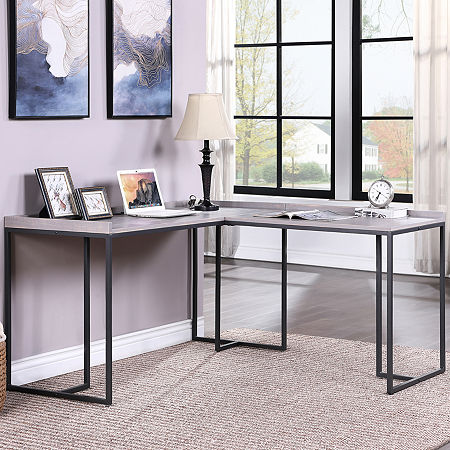 Coach L-Shape Desk, One Size, Gray