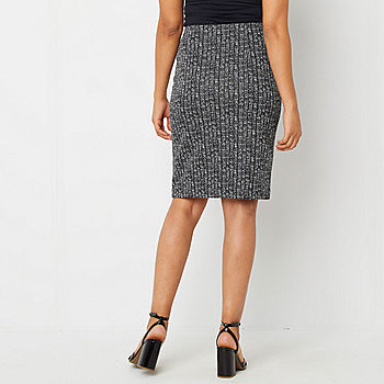 Black Label by Evan-Picone Womens Pencil Skirt, Color: Black Natural Whit -  JCPenney